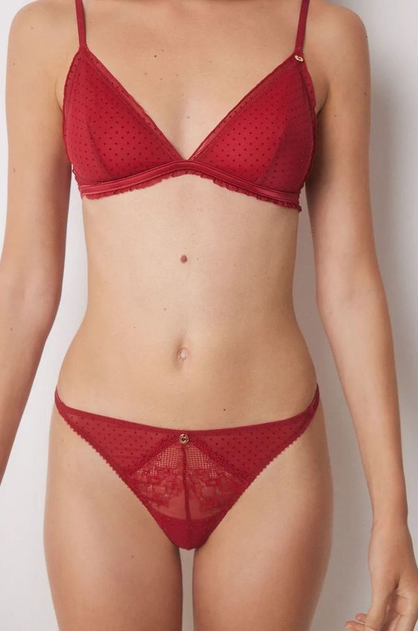 women'secret Tange women'secret RED XMAS LA VECINA RUBIA boja: crvena, od čipke, 5358621