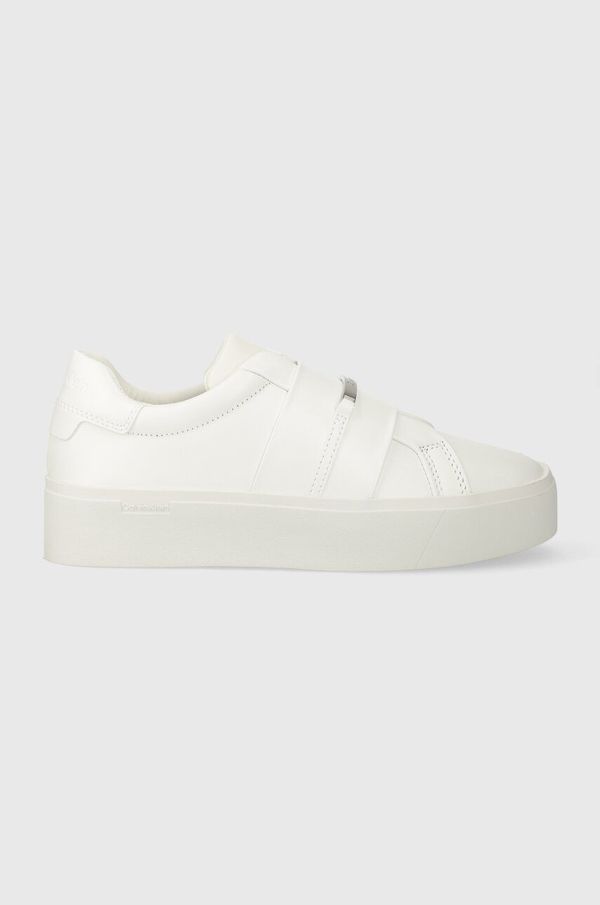 Calvin Klein Tenisice Calvin Klein FLATFORM CUPSOLE SLIP ON W/HW boja: bijela, HW0HW01862