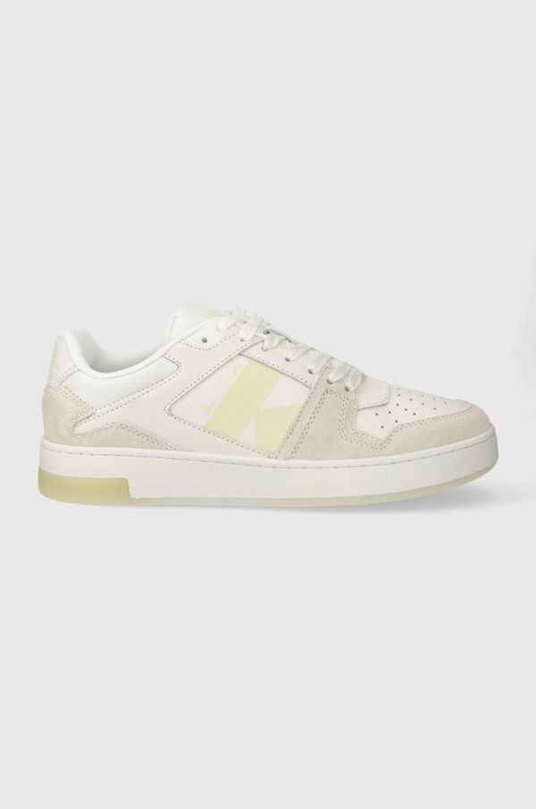 Calvin Klein Jeans Tenisice Calvin Klein Jeans BASKET CUPSOLE LOW LTH NBS LUM boja: bijela, YM0YM00869