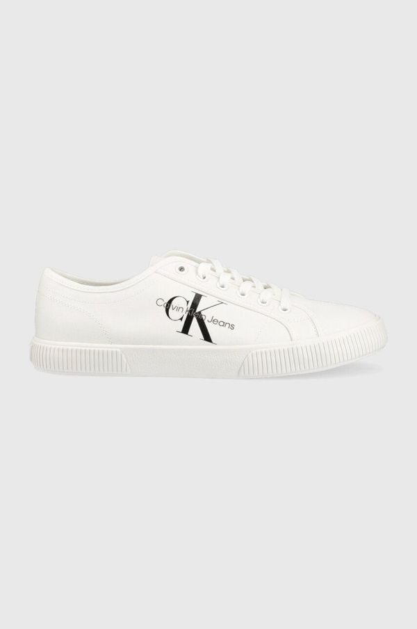 Calvin Klein Jeans Tenisice Calvin Klein Jeans ESSENTIAL VULCANIZED 1 za muškarce, boja: bijela, YM0YM00306