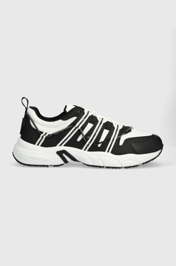Calvin Klein Jeans Tenisice Calvin Klein Jeans RETRO TENNIS LOW LACEUP MIX DIF boja: crna, YM0YM00918
