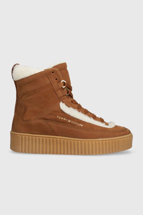 Tommy Hilfiger Tenisice Tommy Hilfiger ESSENTIAL LACE UP WARMBOOTIE boja: smeđa, FW0FW07503