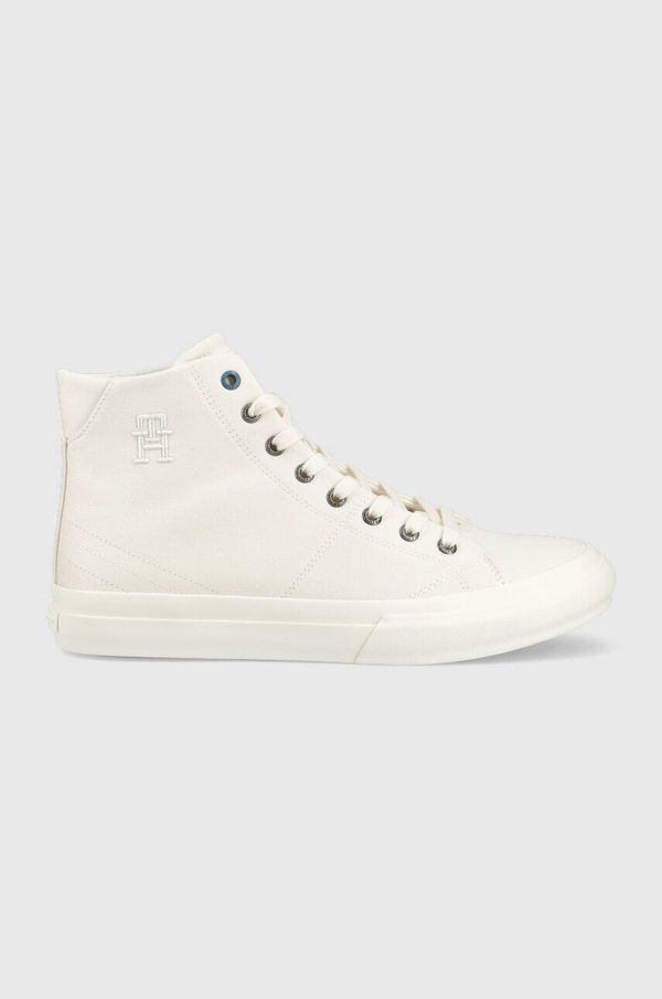 Tommy Hilfiger Tenisice Tommy Hilfiger TH HI VULC STREET VEG DYES za muškarce, boja: bijela, FM0FM04544