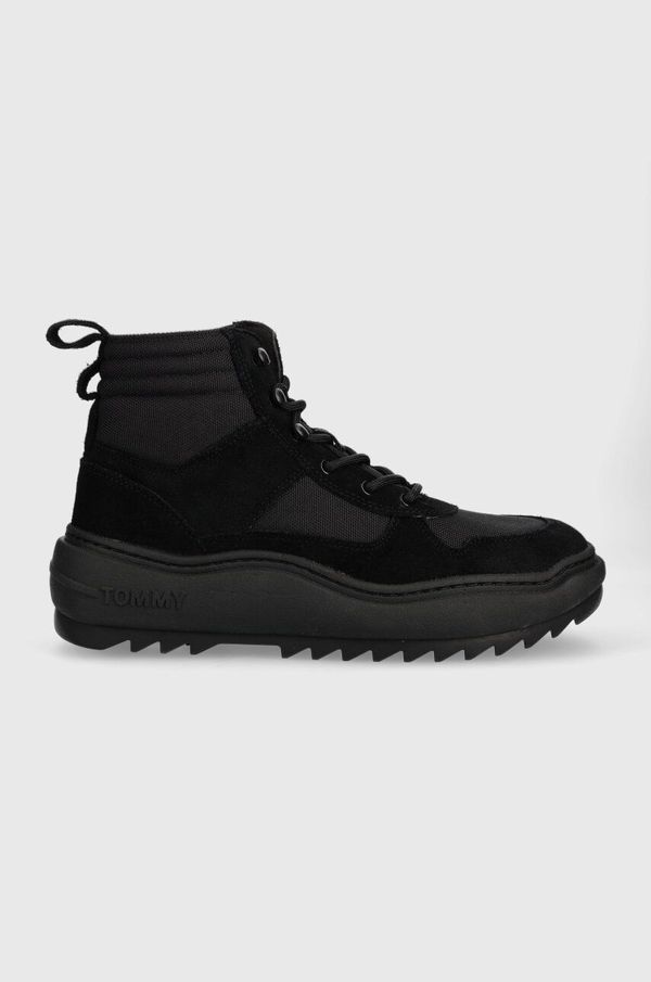 Tommy Jeans Tenisice Tommy Jeans TJM MIX MATERIAL BOOT boja: crna, EM0EM01245