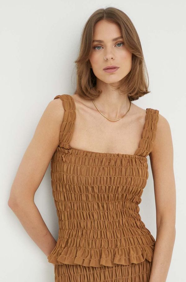 By Malene Birger Top By Malene Birger za žene, boja: smeđa