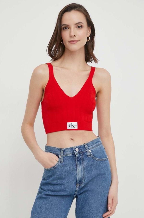 Calvin Klein Jeans Top Calvin Klein Jeans za žene, boja: crvena