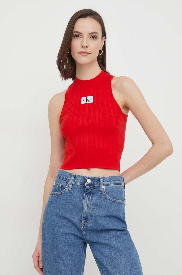 Calvin Klein Jeans Top Calvin Klein Jeans za žene, boja: crvena