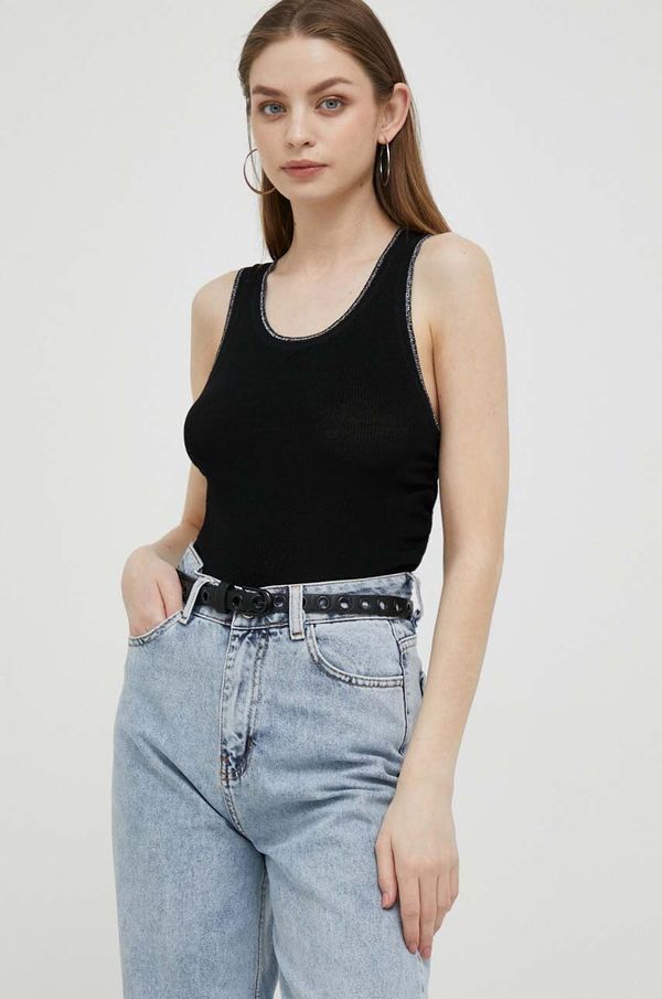DKNY Top Dkny boja: crna