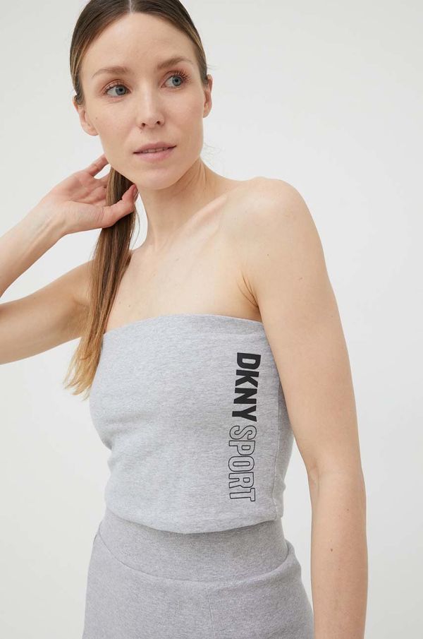 DKNY Top Dkny za žene, boja: siva, s otvorenim ramenima