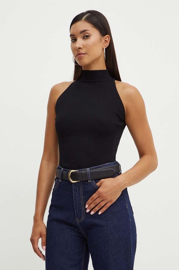 Guess Top Guess BLAIRE za žene, boja: crna, s poludolčevitom, W4YR15 Z2V62
