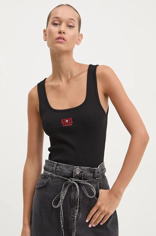 Guess Jeans Top Guess Jeans za žene, boja: crna, W4BP43 KA0H1