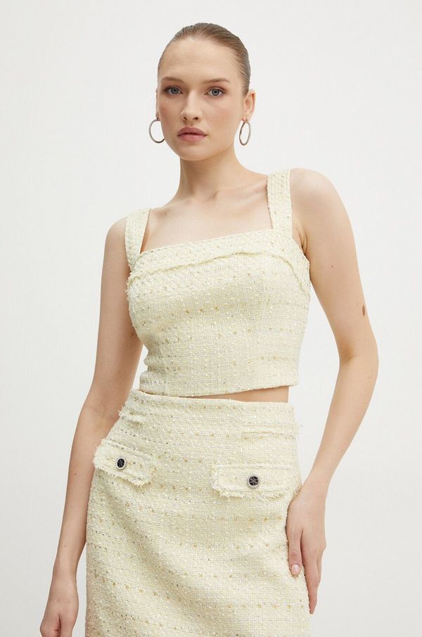 Guess Top Guess SOFIA za žene, boja: žuta, W4YH29 WGAO2