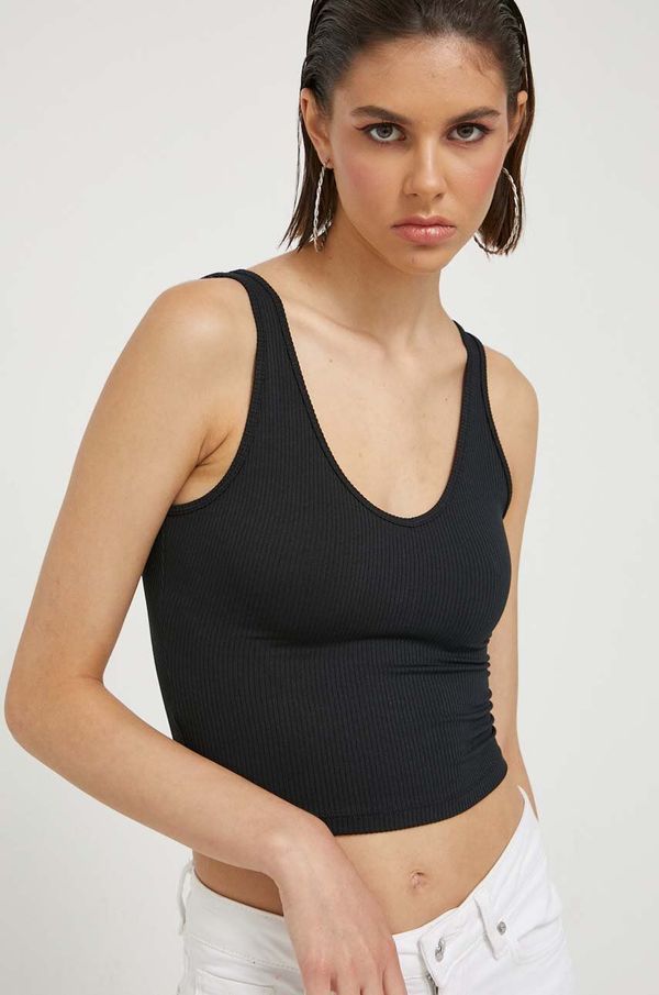 Hollister Co. Top Hollister Co. za žene, boja: crna