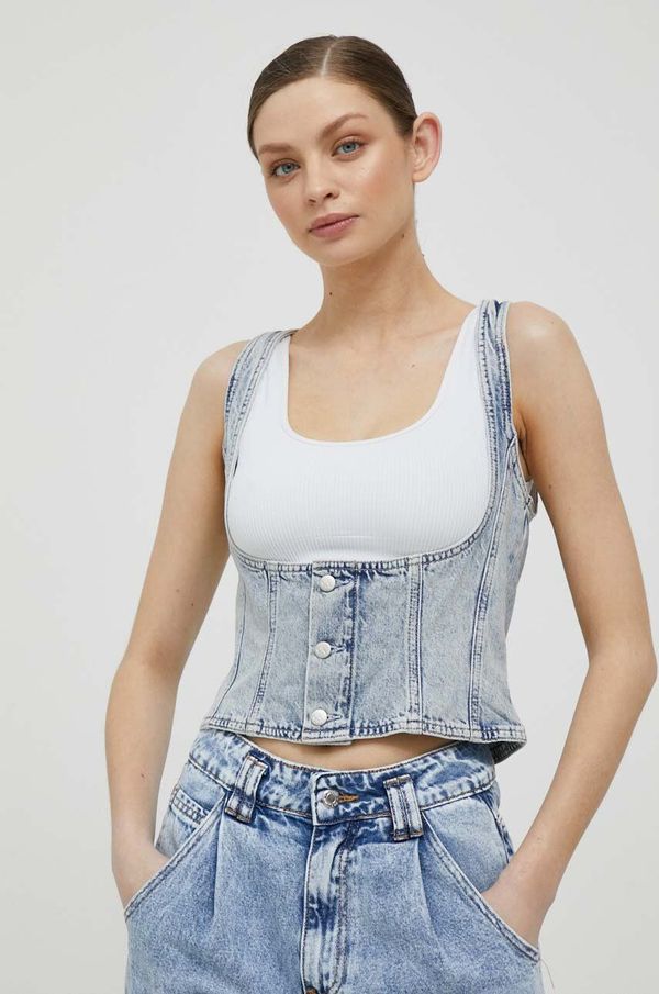 Calvin Klein Jeans Top od trapera Calvin Klein Jeans