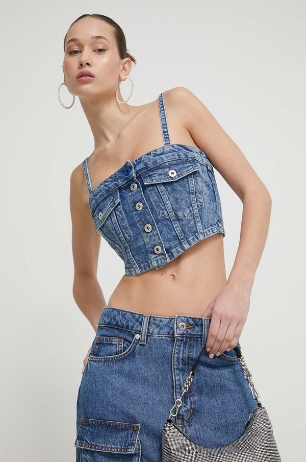 Karl Lagerfeld Jeans Top od trapera Karl Lagerfeld Jeans