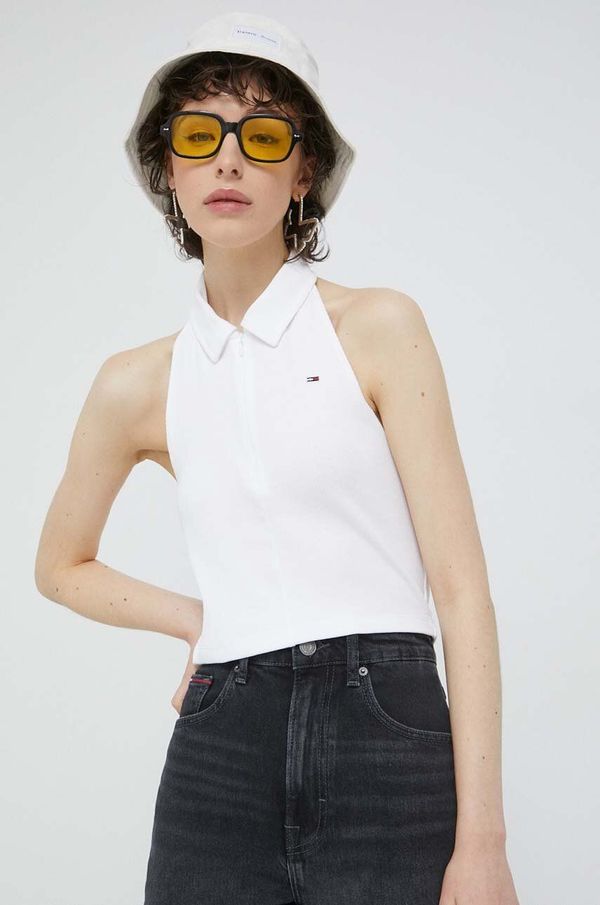 Tommy Jeans Top Tommy Jeans za žene, boja: bijela