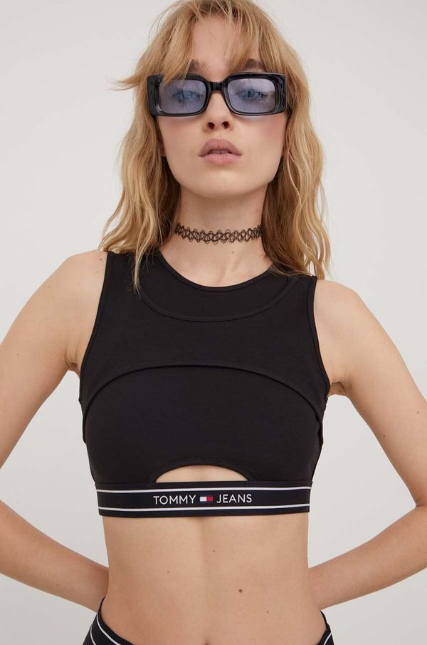 Tommy Jeans Top Tommy Jeans za žene, boja: crna