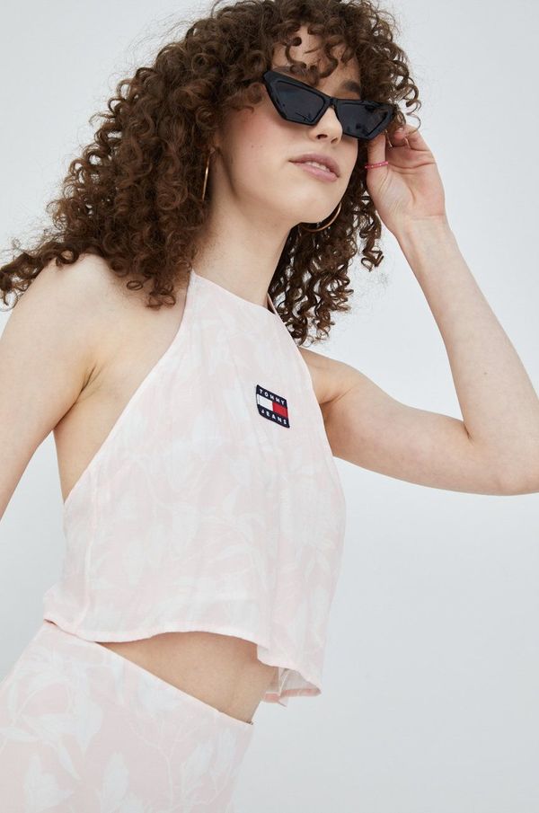 Tommy Jeans Top Tommy Jeans za žene, boja: ružičasta