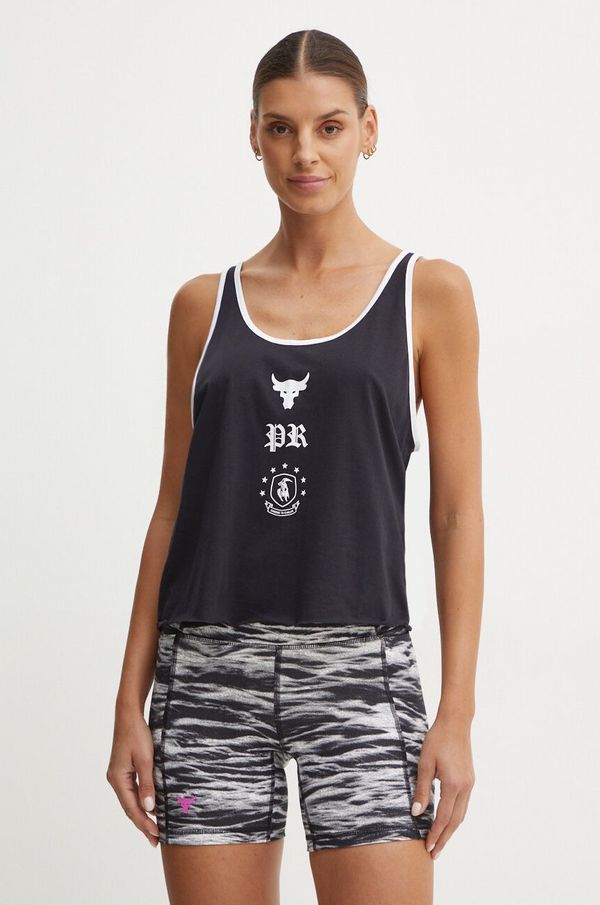 Under Armour Top Under Armour Project Rock za žene, boja: crna, 1386439