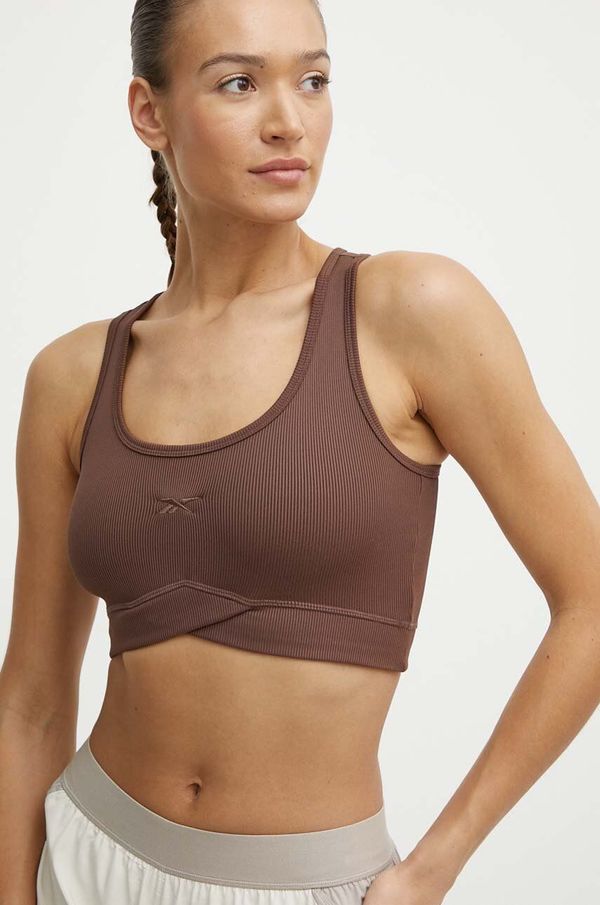 Reebok Top za jogu Reebok LUX Collection boja: smeđa, 100075385