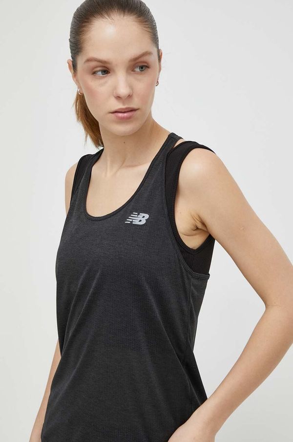 New Balance Top za trening New Balance boja: crna, WT41250BKH