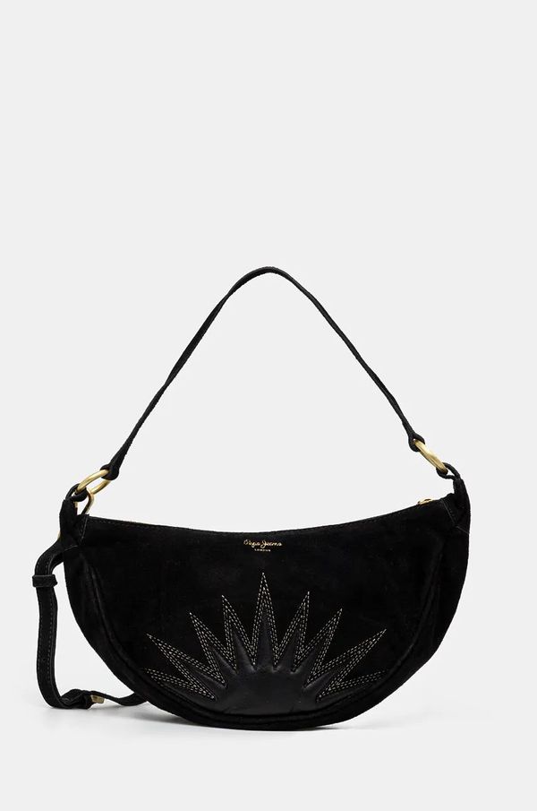 Pepe Jeans Torba od brušene kože Pepe Jeans NADINE EDEN boja: crna, PL031588