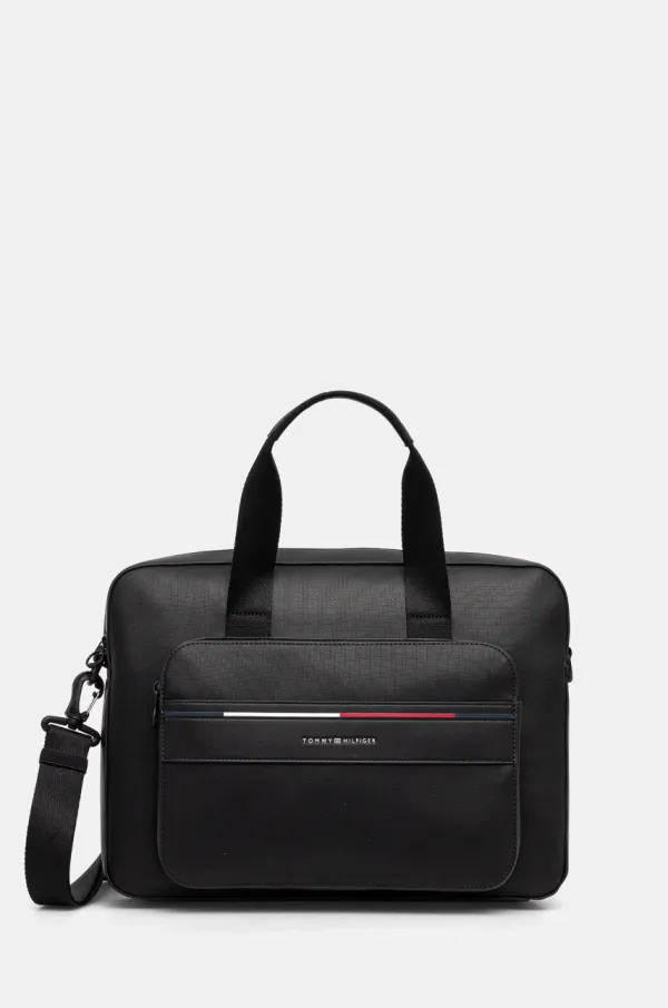 Tommy Hilfiger Torba za laptop Tommy Hilfiger boja: crna, AM0AM13198