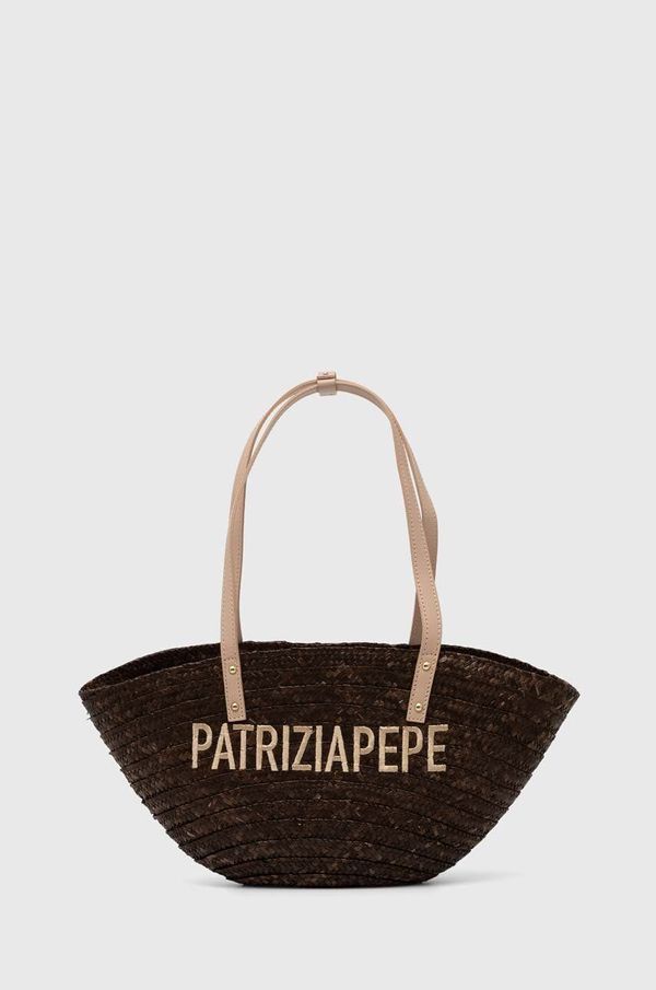 Patrizia Pepe Torba za plažu Patrizia Pepe boja: smeđa, 2B0094 L070
