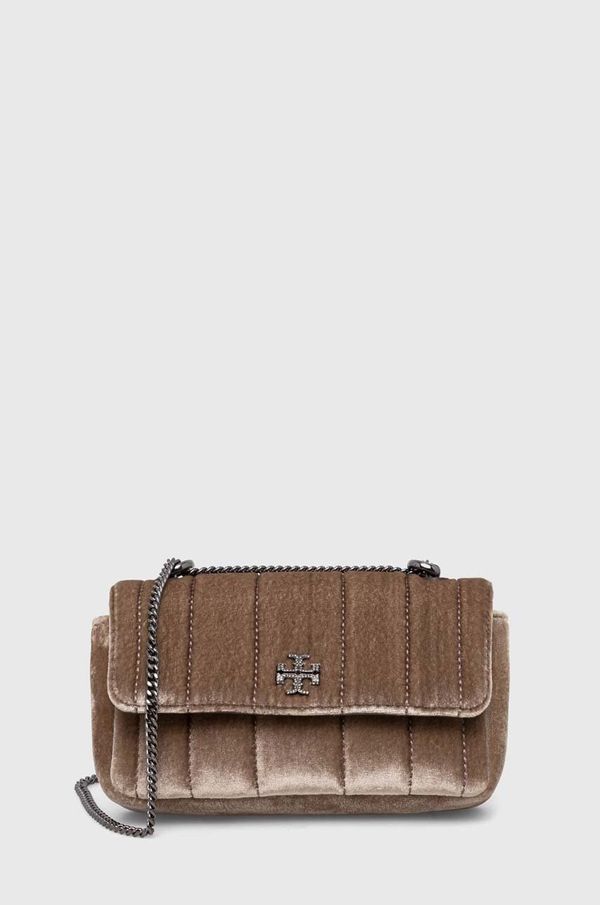 Tory Burch Torbica od velura Tory Burch boja: smeđa