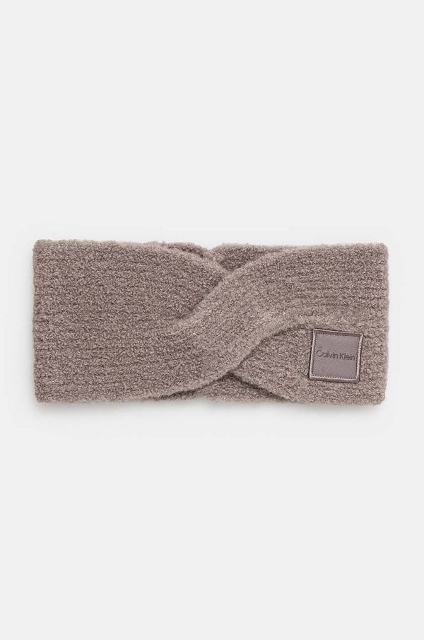 Calvin Klein Traka za glavu od mješavine vune Calvin Klein boja: siva, K60K612694