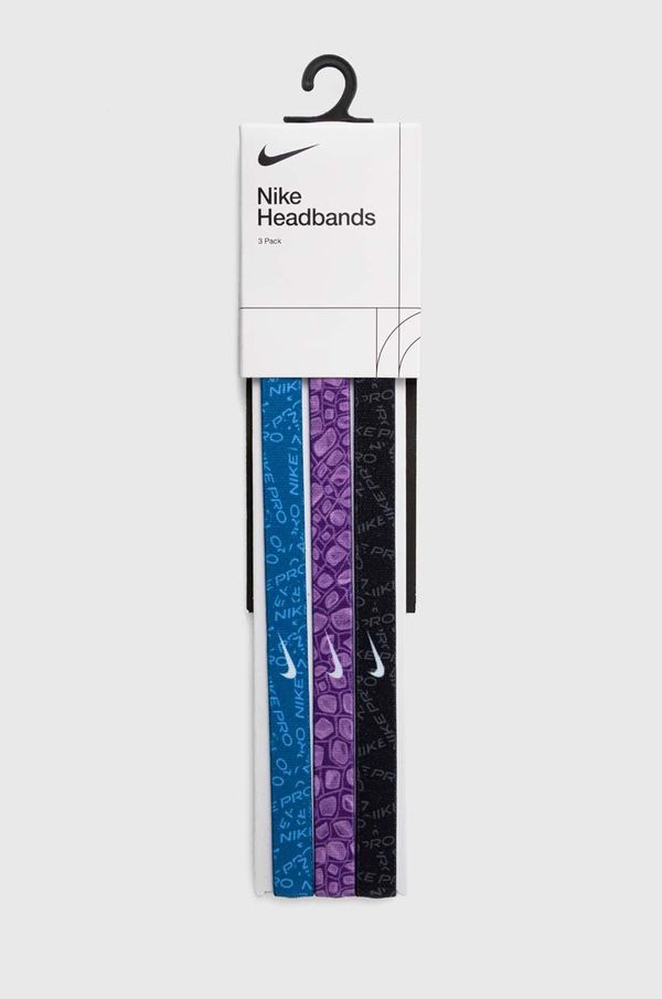 Nike Trake za glavu Nike Printed 3-pack boja: crna
