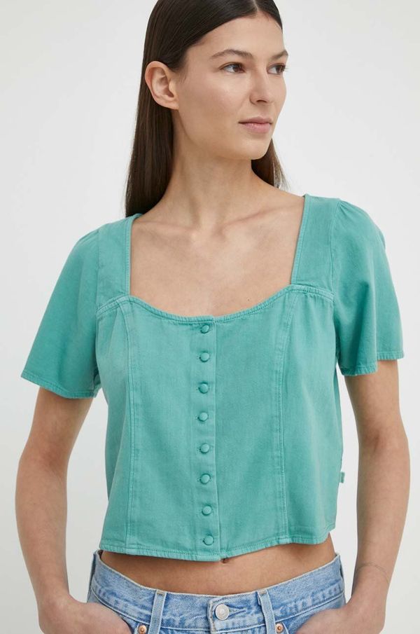 Levi's Traper bluza Levi's za žene, boja: zelena, bez uzorka