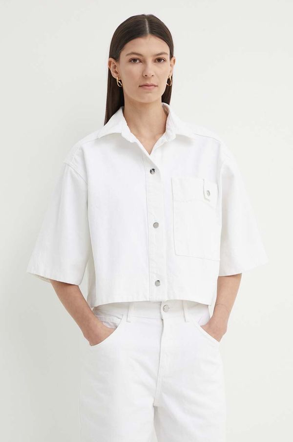Aeron Traper jakna AERON CATANIA za žene, boja: bijela, za prijelazno razdoblje, oversize, AW24SSSH159451