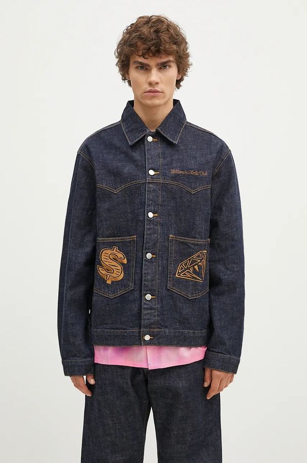 Billionaire Boys Club Traper jakna Billionaire Boys Club Diamonds & Dollars Selvedge Denim za muškarce, boja: tamno plava, za prijelazno razdoblje, oversize, B24303