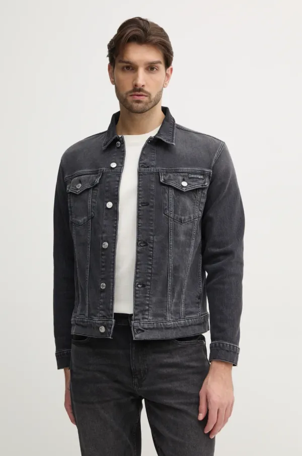 Calvin Klein Jeans Traper jakna Calvin Klein Jeans za muškarce, boja: siva, za prijelazno razdoblje, J30J327589
