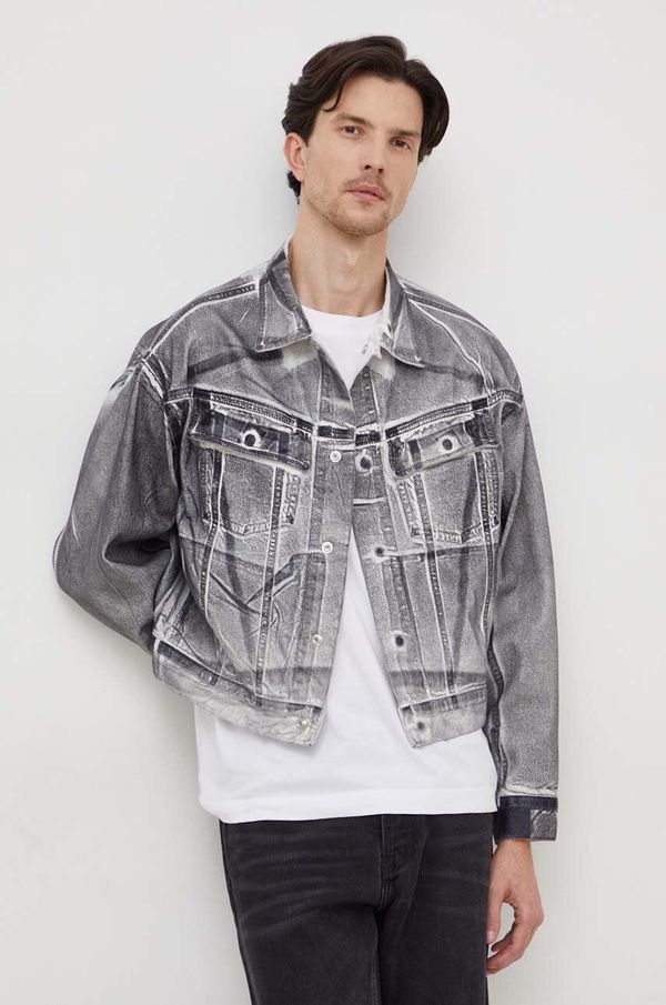 Calvin Klein Jeans Traper jakna Calvin Klein Jeans za muškarce, boja: siva, za prijelazno razdoblje, oversize