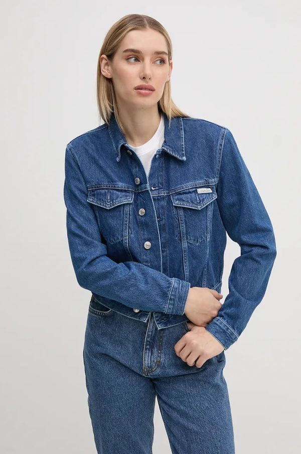 Calvin Klein Jeans Traper jakna Calvin Klein Jeans za žene, boja: tamno plava, za prijelazno razdoblje, J20J224043