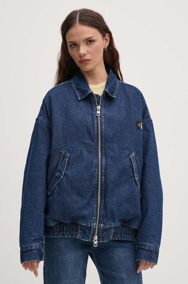Calvin Klein Jeans Traper jakna Calvin Klein Jeans za žene, boja: tamno plava, za zimu, oversize, J20J224717