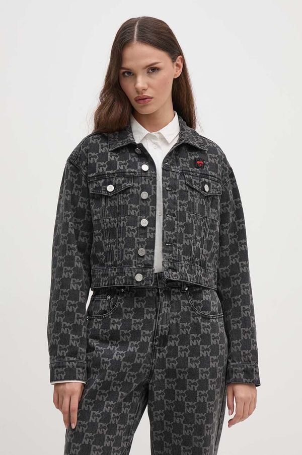DKNY Traper jakna Dkny HEART OF NY za žene, boja: siva, za prijelazno razdoblje, D2B4A115