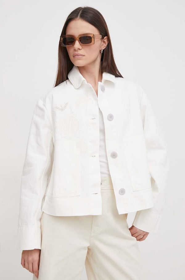 Emporio Armani Traper jakna Emporio Armani za žene, boja: bijela, za prijelazno razdoblje