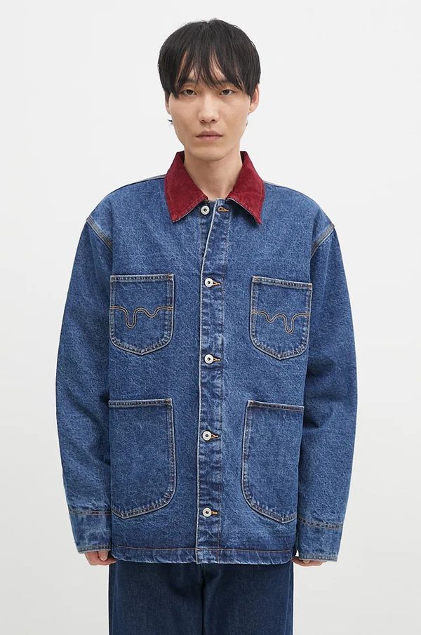 Icecream Traper jakna ICECREAM Denim Chore za muškarce, boja: tamno plava, za prijelazno razdoblje, oversize, ICD007