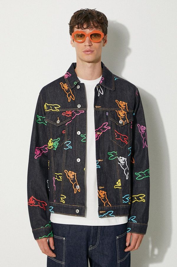 Icecream Traper jakna ICECREAM Running Dog Denim Trucker Jacket za muškarce, boja: tamno plava, za prijelazno razdoblje, IC24245