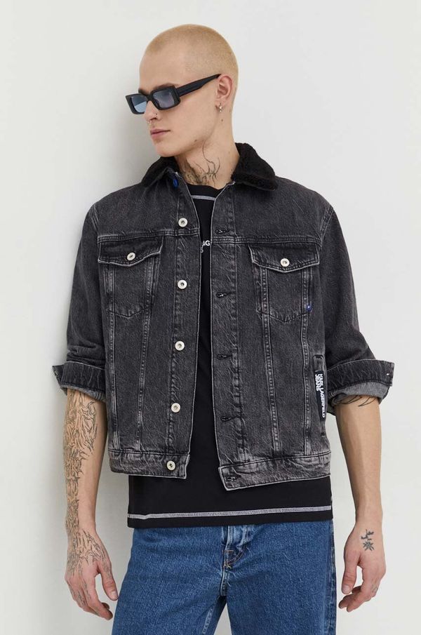 Karl Lagerfeld Jeans Traper jakna Karl Lagerfeld Jeans za muškarce, boja: crna, za prijelazno razdoblje