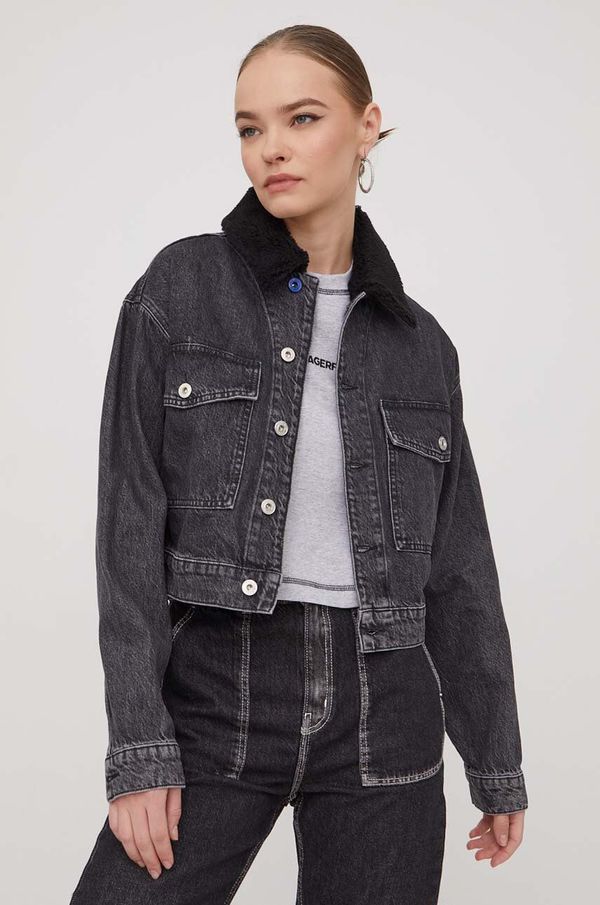 Karl Lagerfeld Jeans Traper jakna Karl Lagerfeld Jeans za žene, boja: siva, za prijelazno razdoblje, oversize