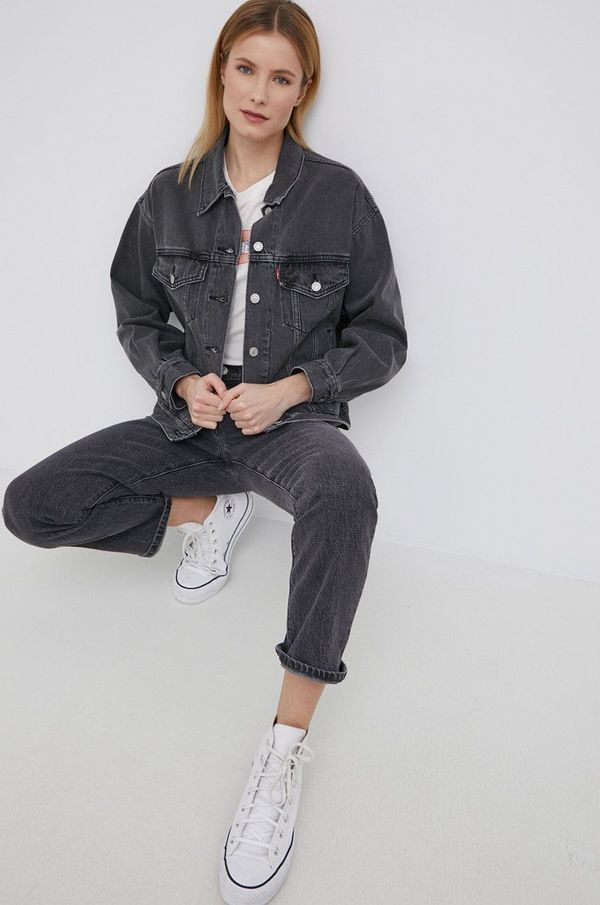 Levi's Traper jakna Levi's za žene, boja: siva, za prijelazno razdoblje