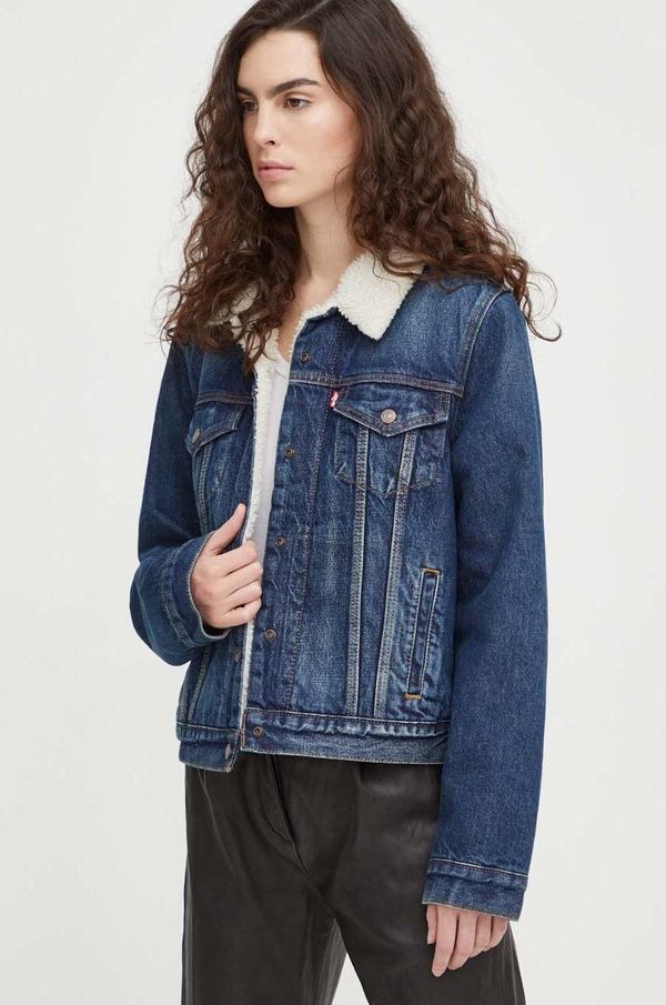 Levi's Traper jakna Levi's za žene, boja: tamno plava, za prijelazno razdoblje