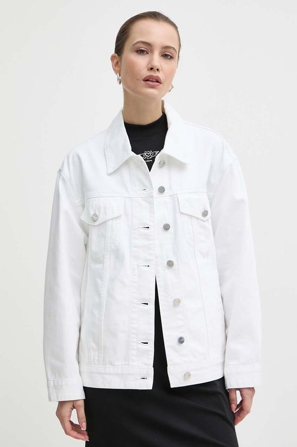 Miss Sixty Traper jakna Miss Sixty x Keith Haring za žene, boja: bijela, za prijelazno razdoblje, oversize, 6L1WJ2450000