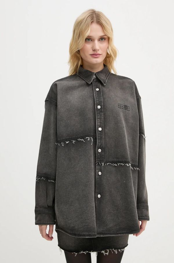 MM6 Maison Margiela Traper jakna MM6 Maison Margiela za žene, boja: siva, za prijelazno razdoblje, oversize, S62AN0134.S30848
