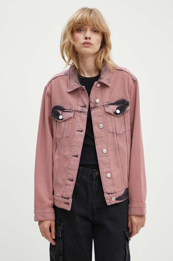 Moschino Jeans Traper jakna Moschino Jeans za žene, boja: ružičasta, za prijelazno razdoblje, 0502.8222