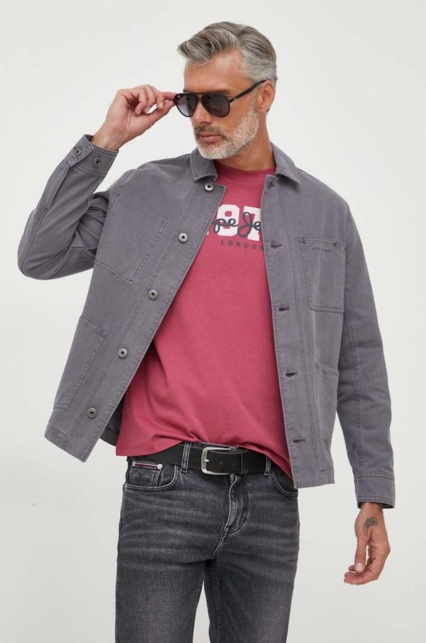 Pepe Jeans Traper jakna Pepe Jeans Blaine za muškarce, boja: siva, za prijelazno razdoblje